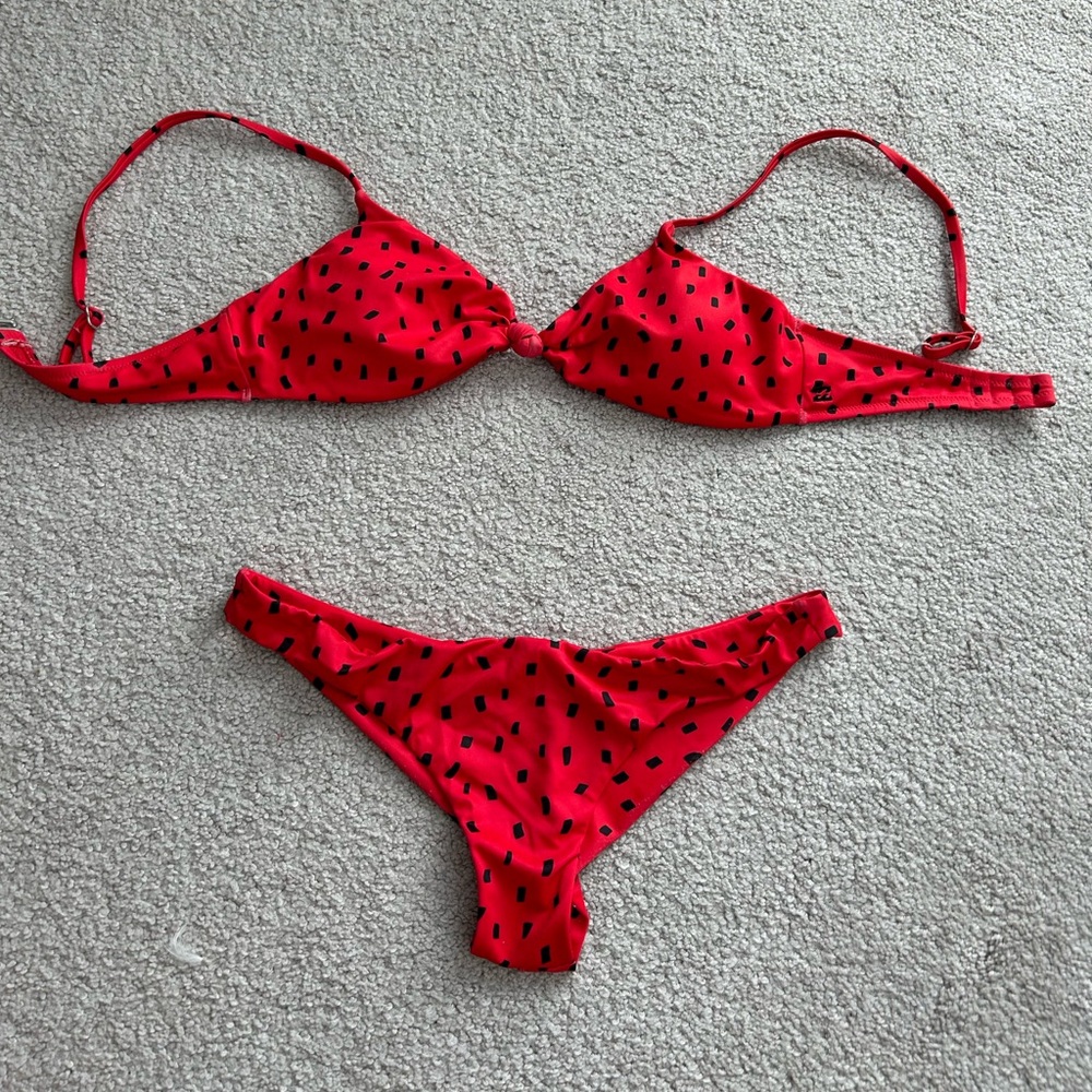 Billabong red watermelon bikini